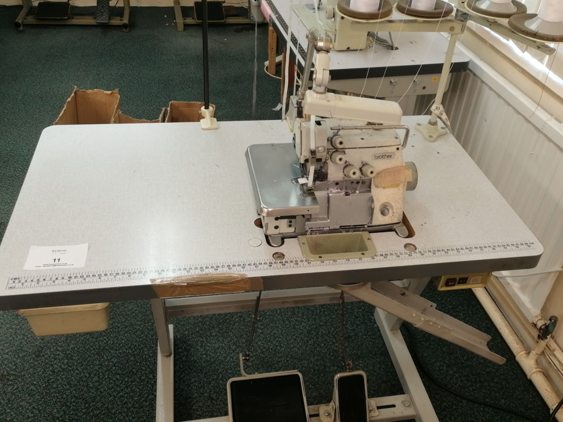Brother EF4 - B531- 022-5 Industrial 4 thread over locker sewing machine Serial No J3515479 - Image 2 of 5