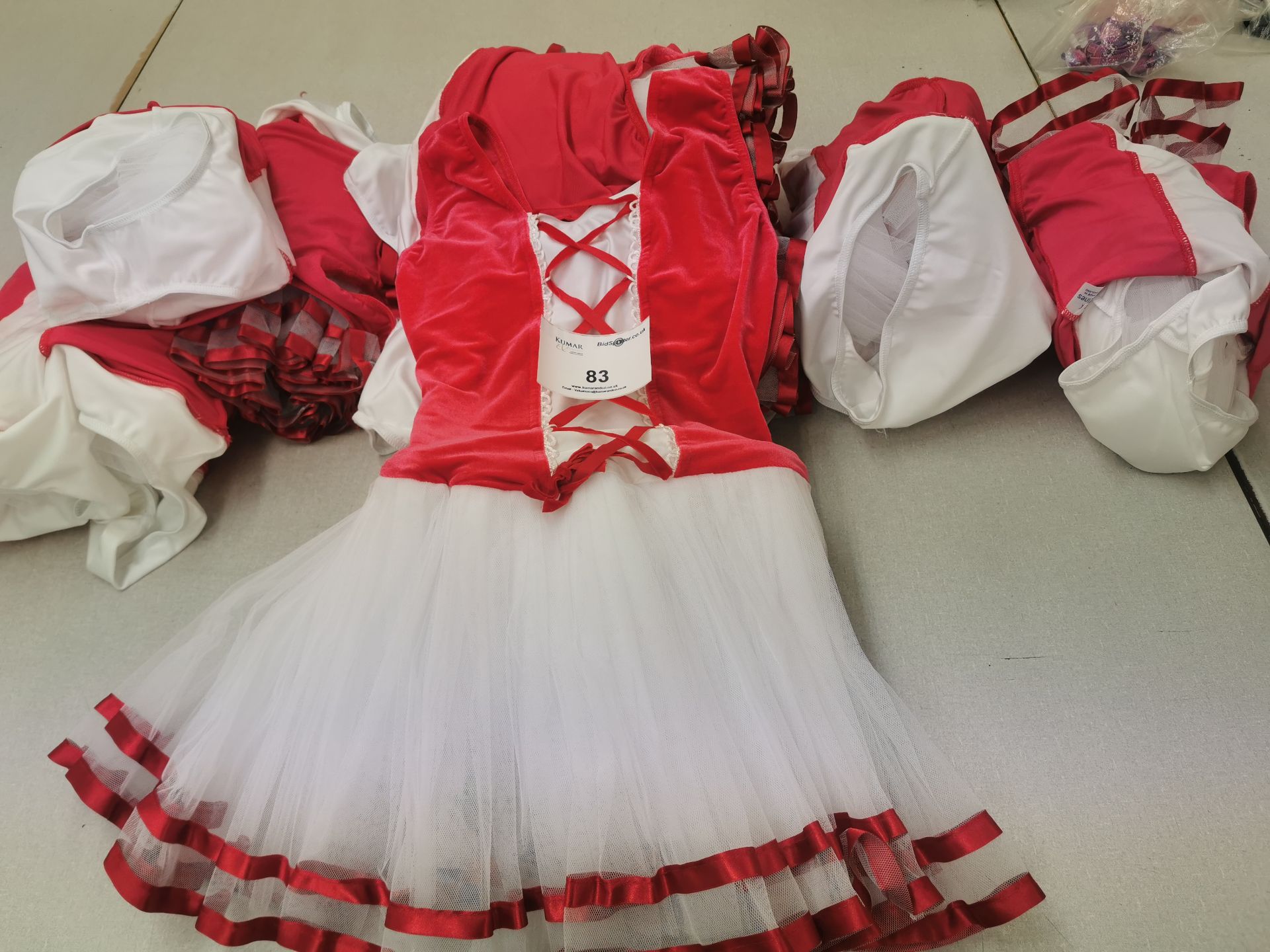 9pc Red and white tutu dresses.Various sizes - Image 3 of 4