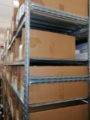 Galvanised Boltless Shelving System in runs as imaged . Section sizes 3 x 1.8m 1 x 90cm Contents not