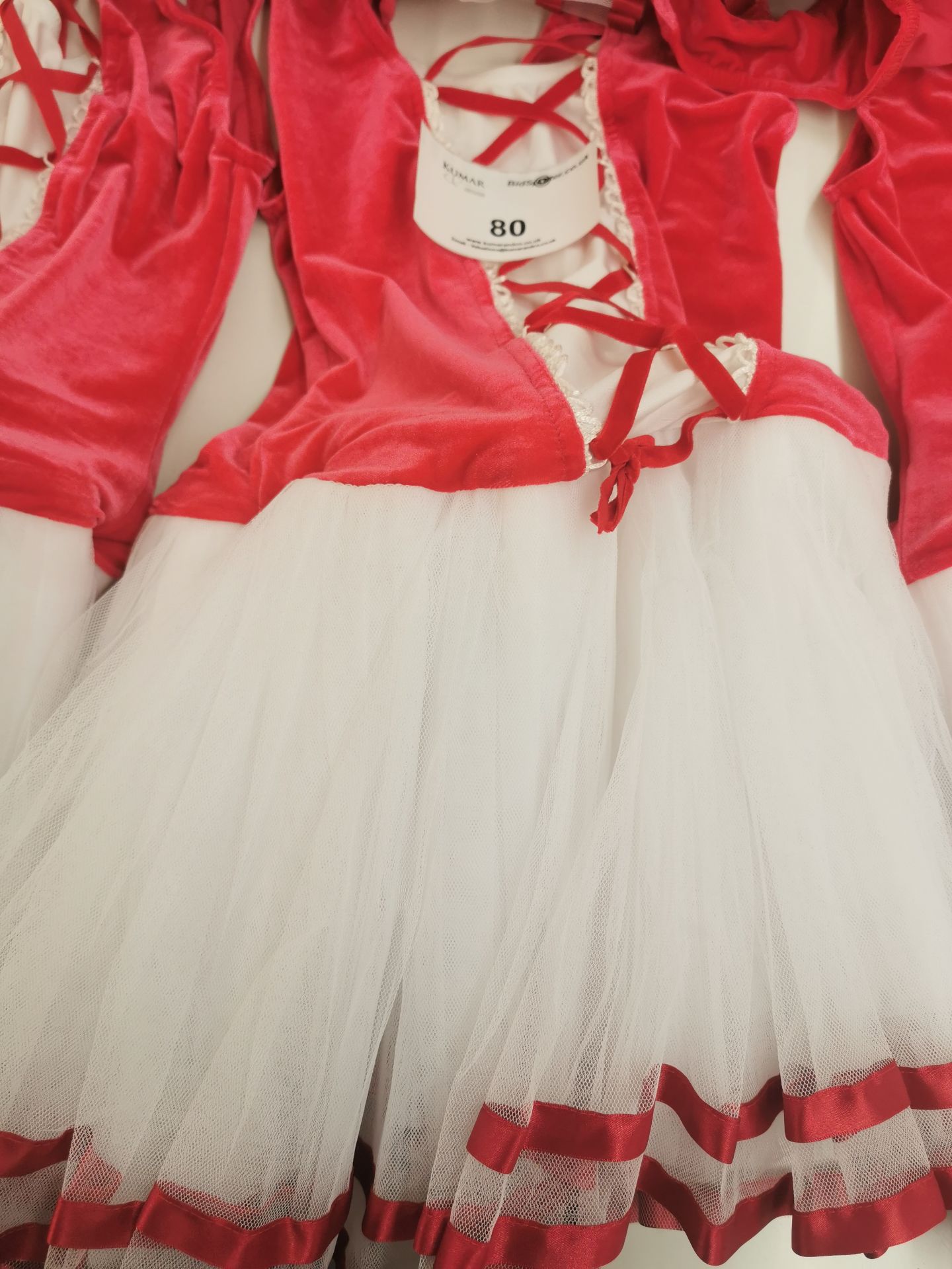 5pc Red and white tutu dresses.Various sizes and designs - Image 2 of 4