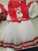 9pc Red and white tutu dresses.Various sizes