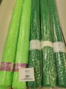 125m Hologram sequin tulle on 5 rolls. rrp £4-6 per meter