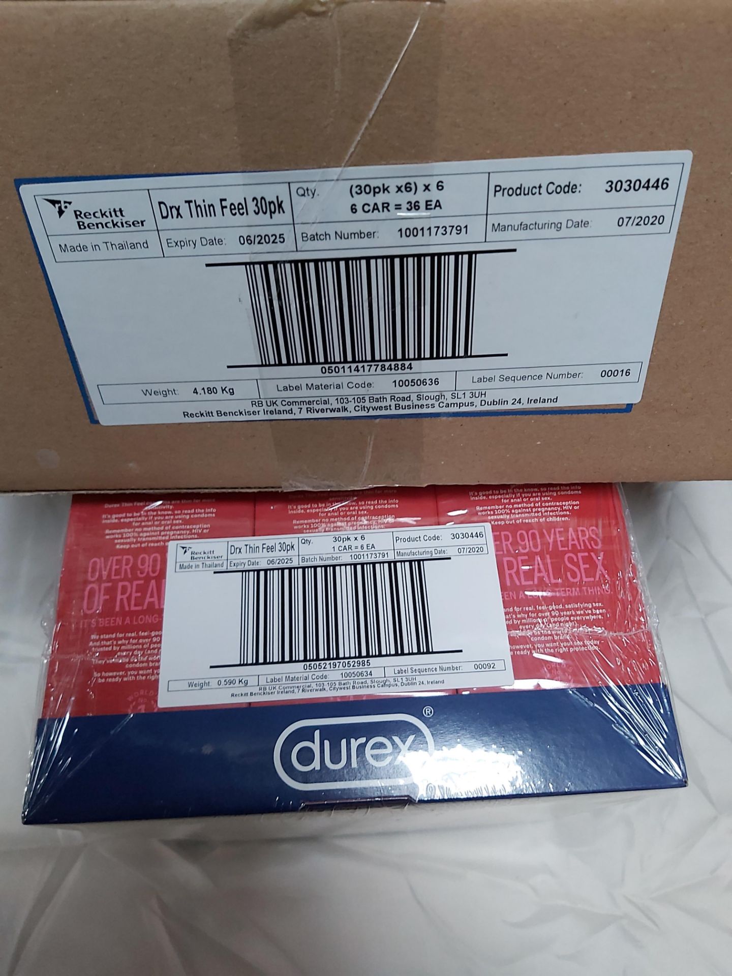 36 x 30's Durex Thin Feel 1080 Condoms. Dated 06/2025. Boxed & Sealed. (RRP £720) - Image 2 of 2