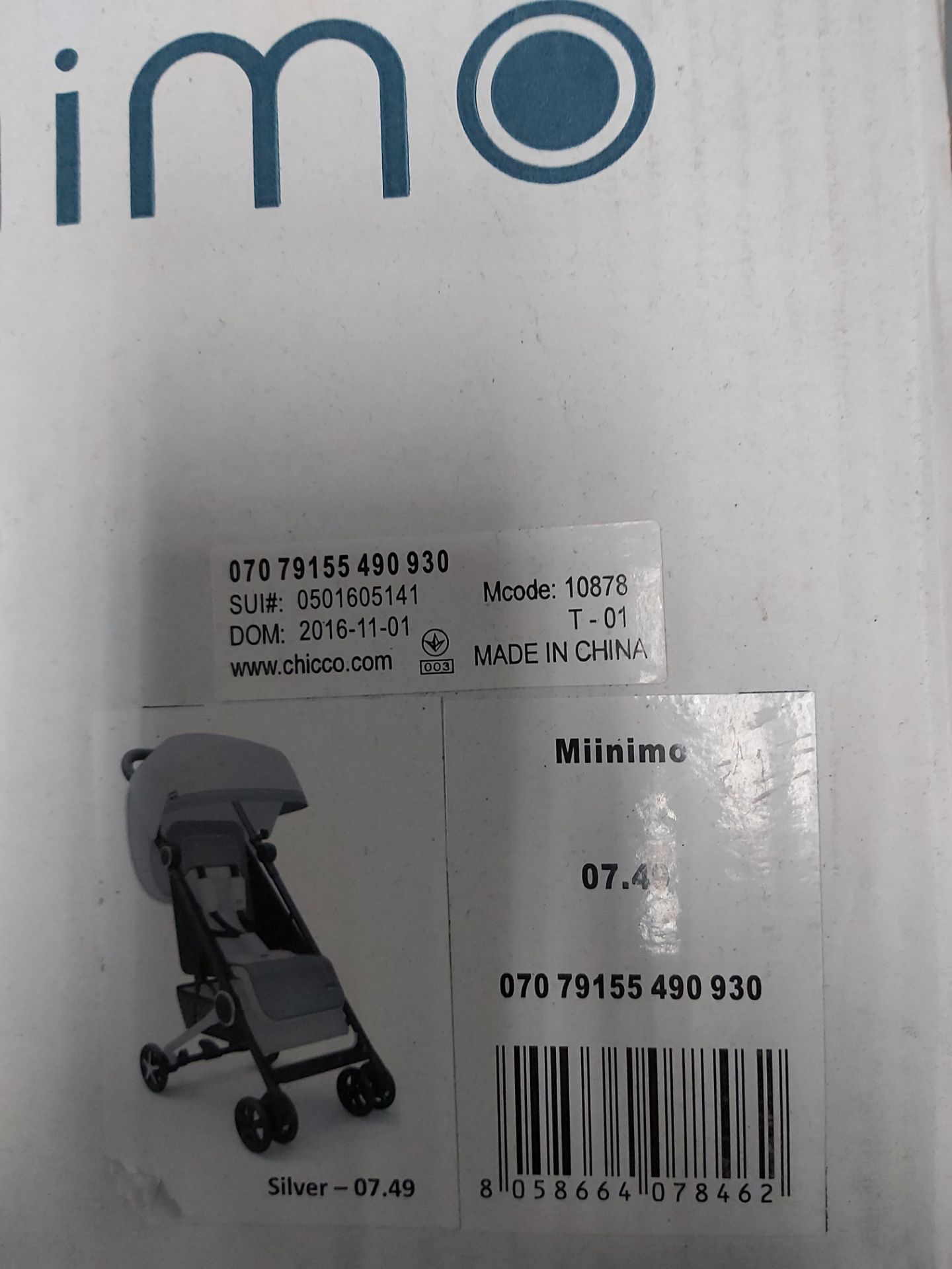 5 x Chicco Miinimo Silver/Grey Folding Stroller. Condition New & Sealed. (RRP £550) - Image 2 of 4