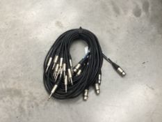 15x Mono Jack to F-XLR 2m