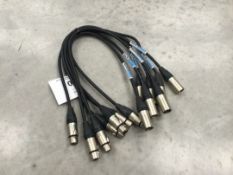 7x Short 3-Pin XLR Mic Cable