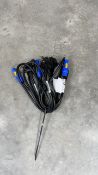 3 x 13a powercon cables