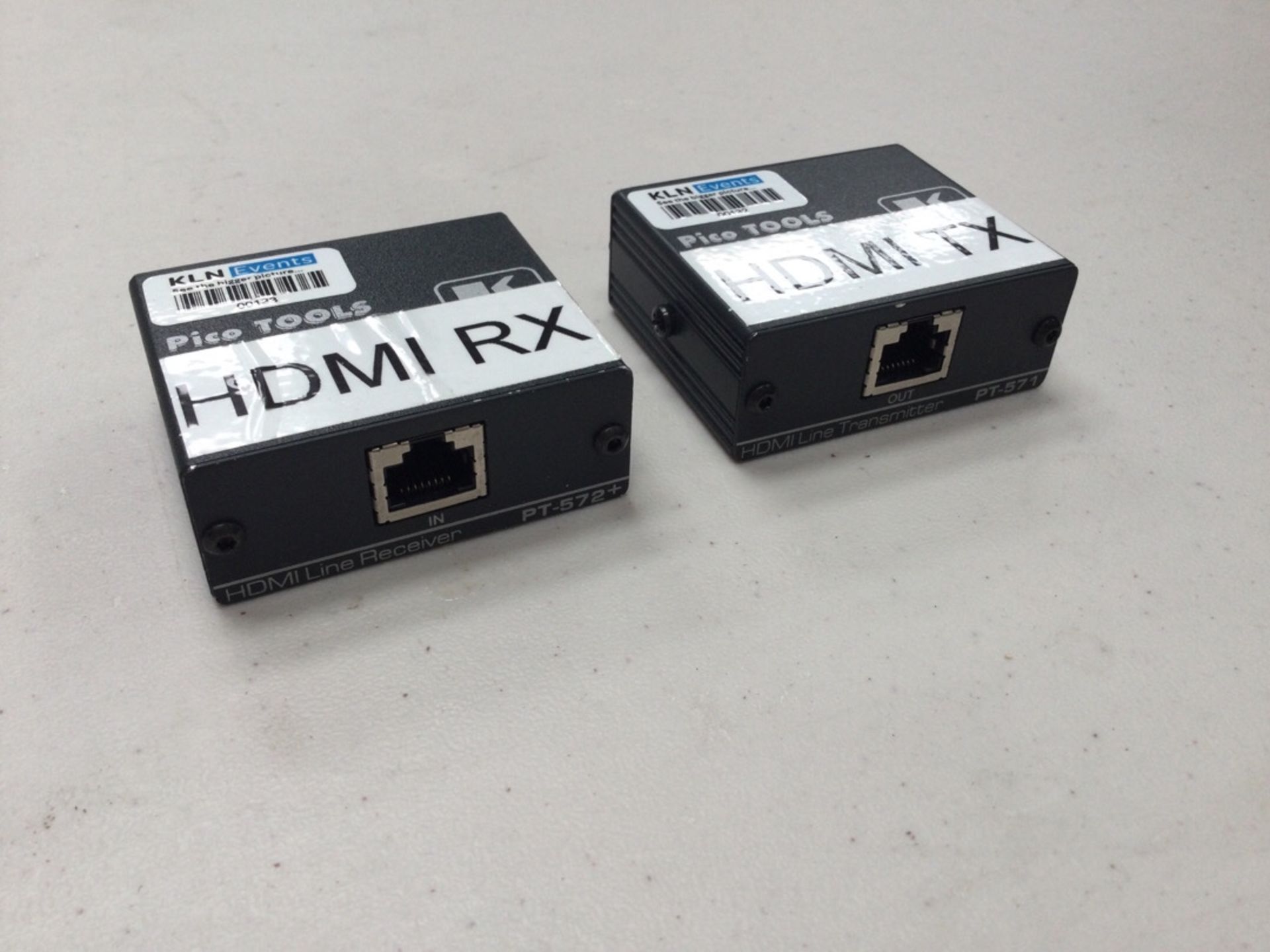 Kramer PT-571 & PT-572+ HDMI over Cat5 TX/RX Kit with PSU’s c/w Flightcase - Image 2 of 4