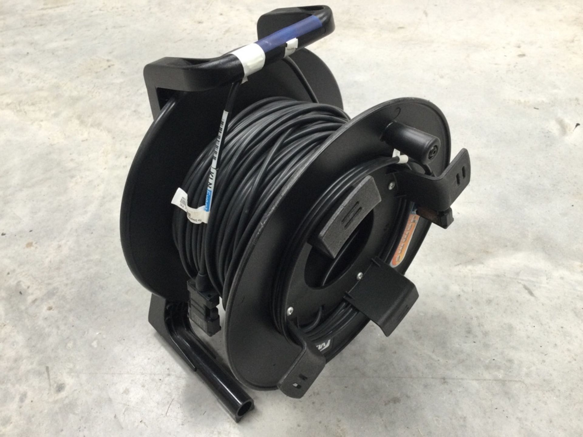 Kramer 50m DVI Fibre Cable on a drum with PSU (ONE END FAULTY/NEEDS RE-TERMINATING)