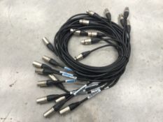 10x 2m XLR 3-Pin Mic Cable