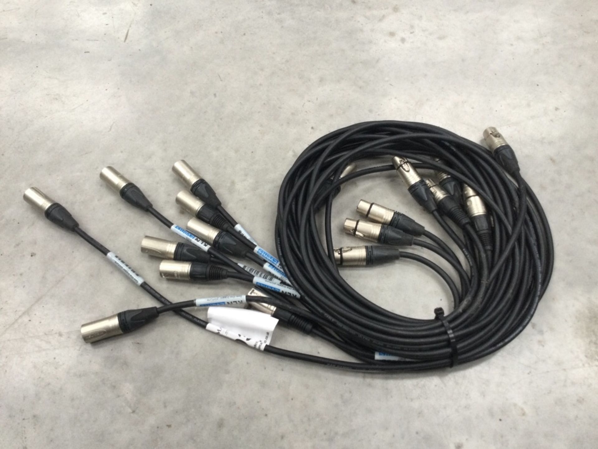 10x 2m 3-Pin XLR Cable