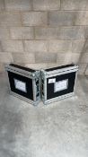 2 x 2u felt lined flightcase