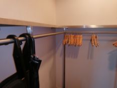 Stainless steel cloakroom clothes rack and shelf A