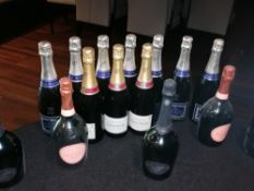 13 x Champagne display bottles