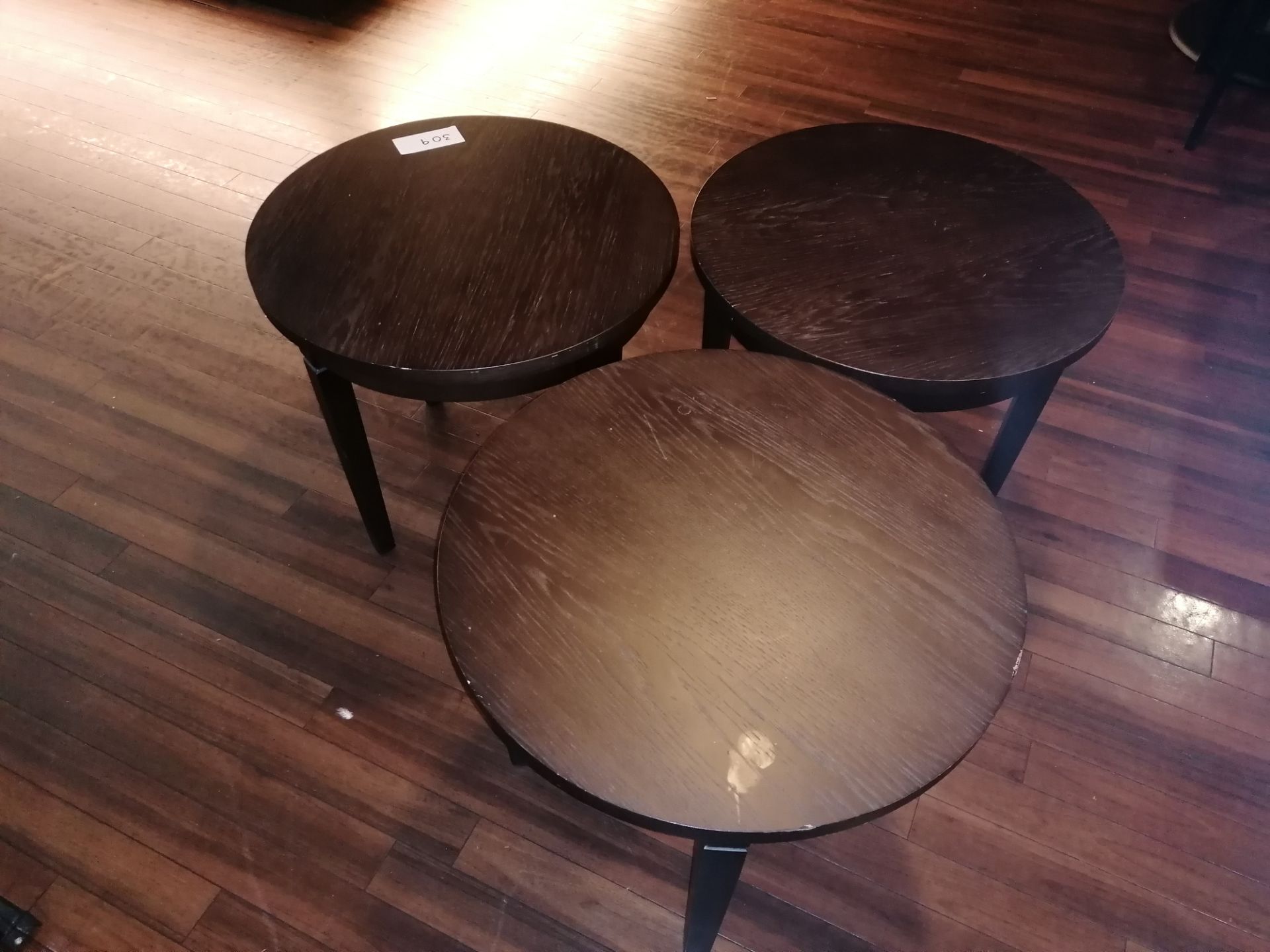 3 x Round side tables 60cm x 55cm high - Image 2 of 4