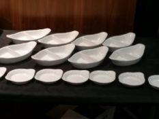 9 x Titan 28cm & 9 x Olympia 15cm serving dishes