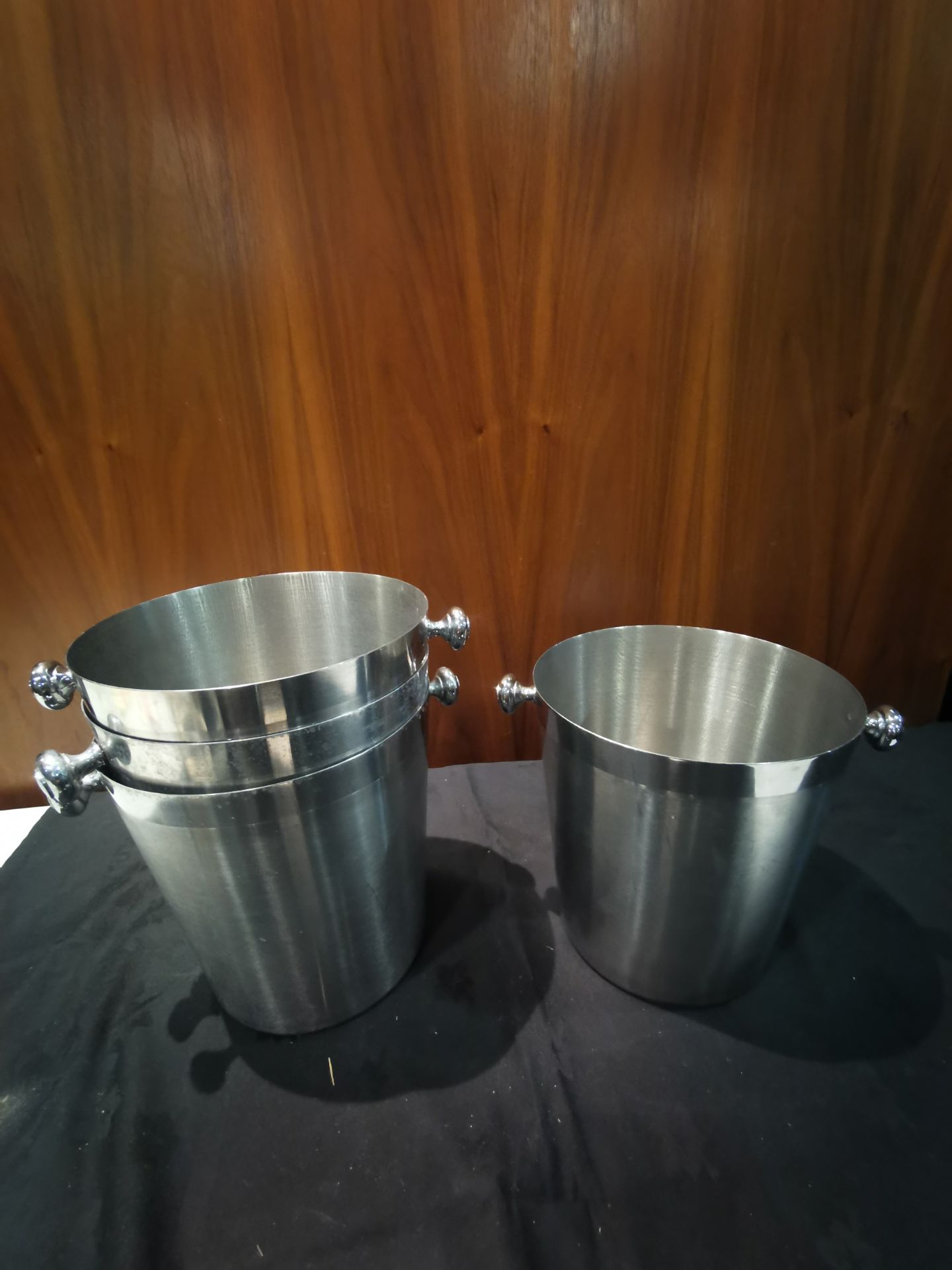 4 x Ella stainless steel Champagne Coolers with st - Image 2 of 5
