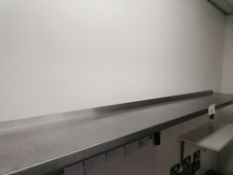 1 x stainless steel wall mounted shelf measuring 2