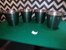 4 x stainless steel 12 ltr buckets