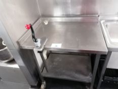 Stainless steel preperation table with commercial