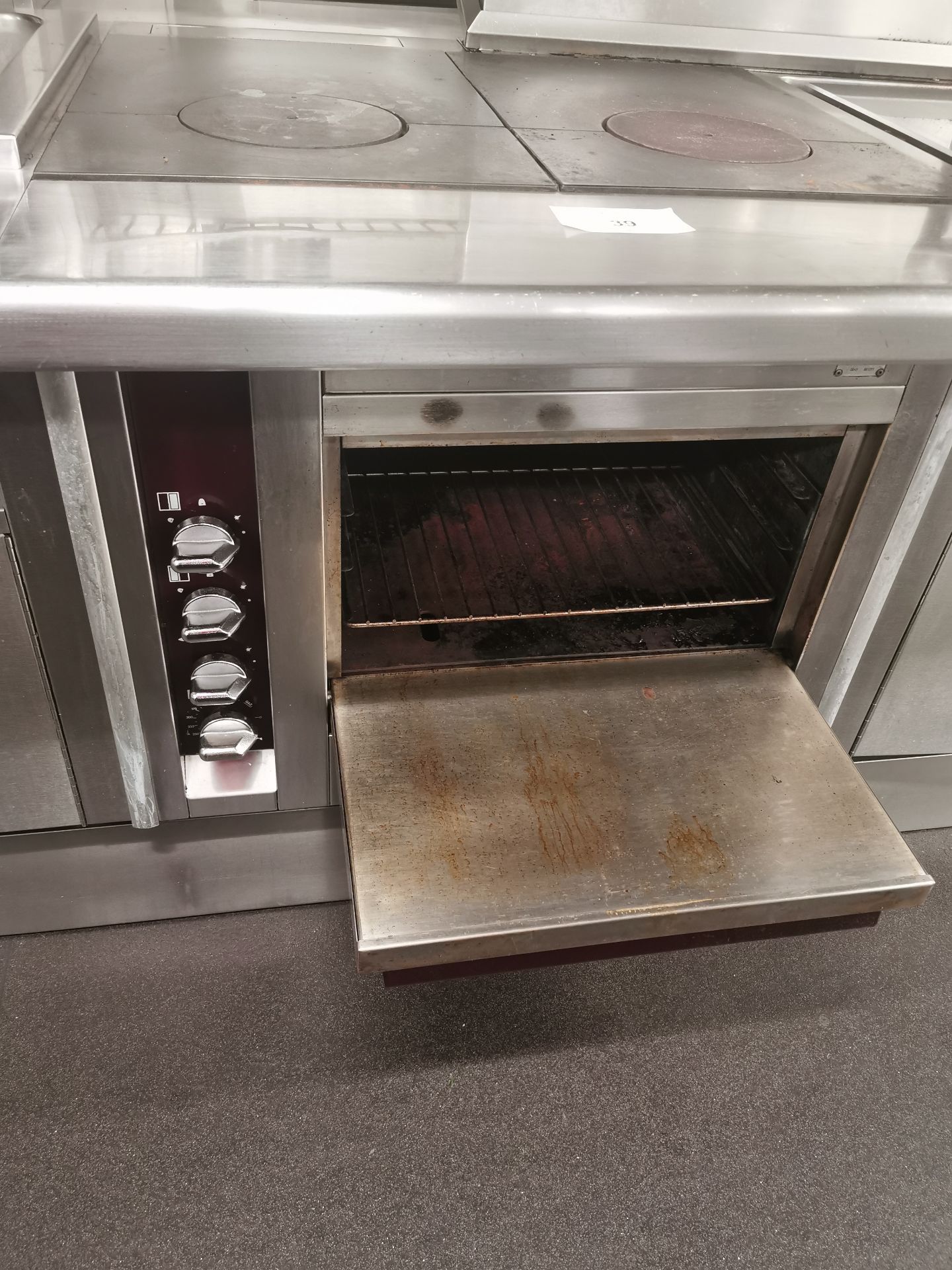 Charvet pro series twin hot plates and oven W85cm - Image 3 of 4