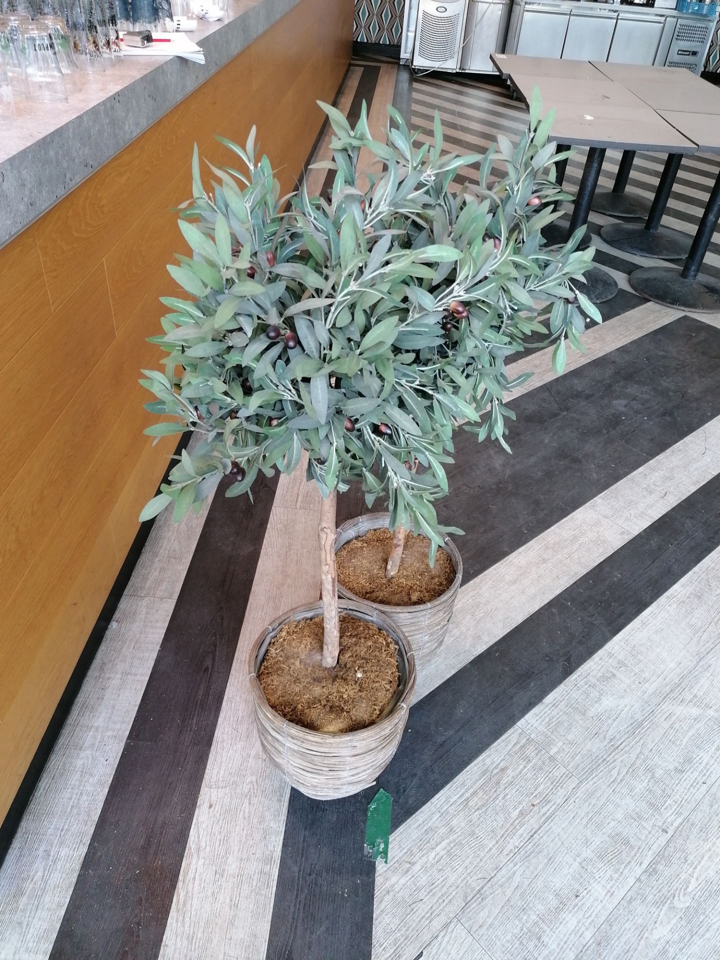 2 X Artificial Kalamata olive trees measuring 1.2 meters in hight (Please Note this Lot is only - Image 2 of 3