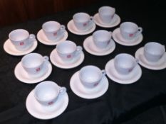 12 X illy coffee cups and 12 x Villeroy saucers