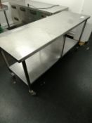 Stainless steel preperation table with shelf on ca