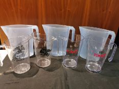 7 x Plastic pitchers including Pimms / Sailor Jerr