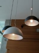 3 x Silver and brown pendant lights (This lot is subject to ¬ £20 removal charge to be added to