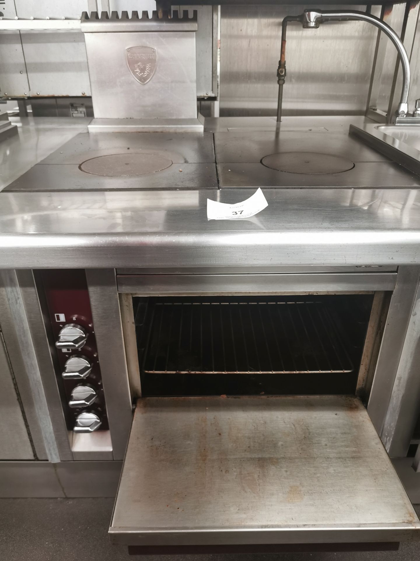 Charvet pro series twin hot plates and oven W85cm - Image 3 of 4