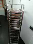 Bourgeat stainless steeel Gastro Pan stand on cast