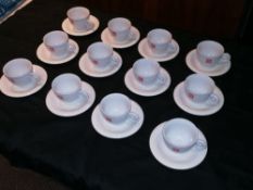 12 X illy coffee cups and 12 x Villeroy saucers