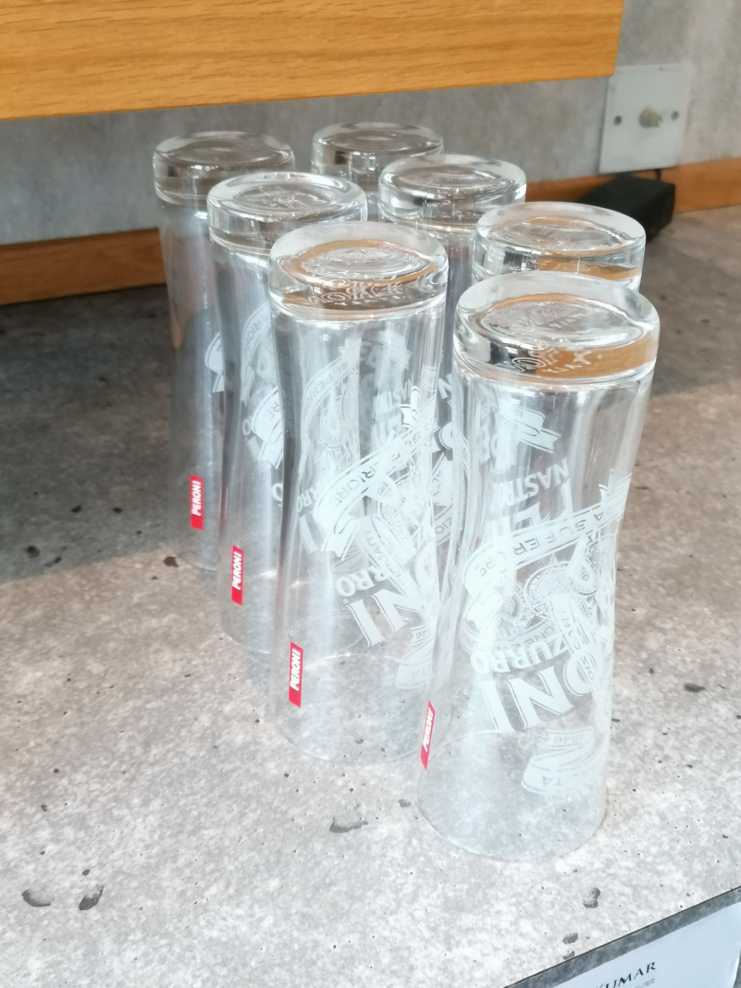 7 x Genuine Peroni glasses (Please Note this Lot is only available for collection by appointment - Image 2 of 3
