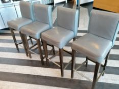 4 X Leather bar stools (Please Note this Lot is only available for collection by appointment on