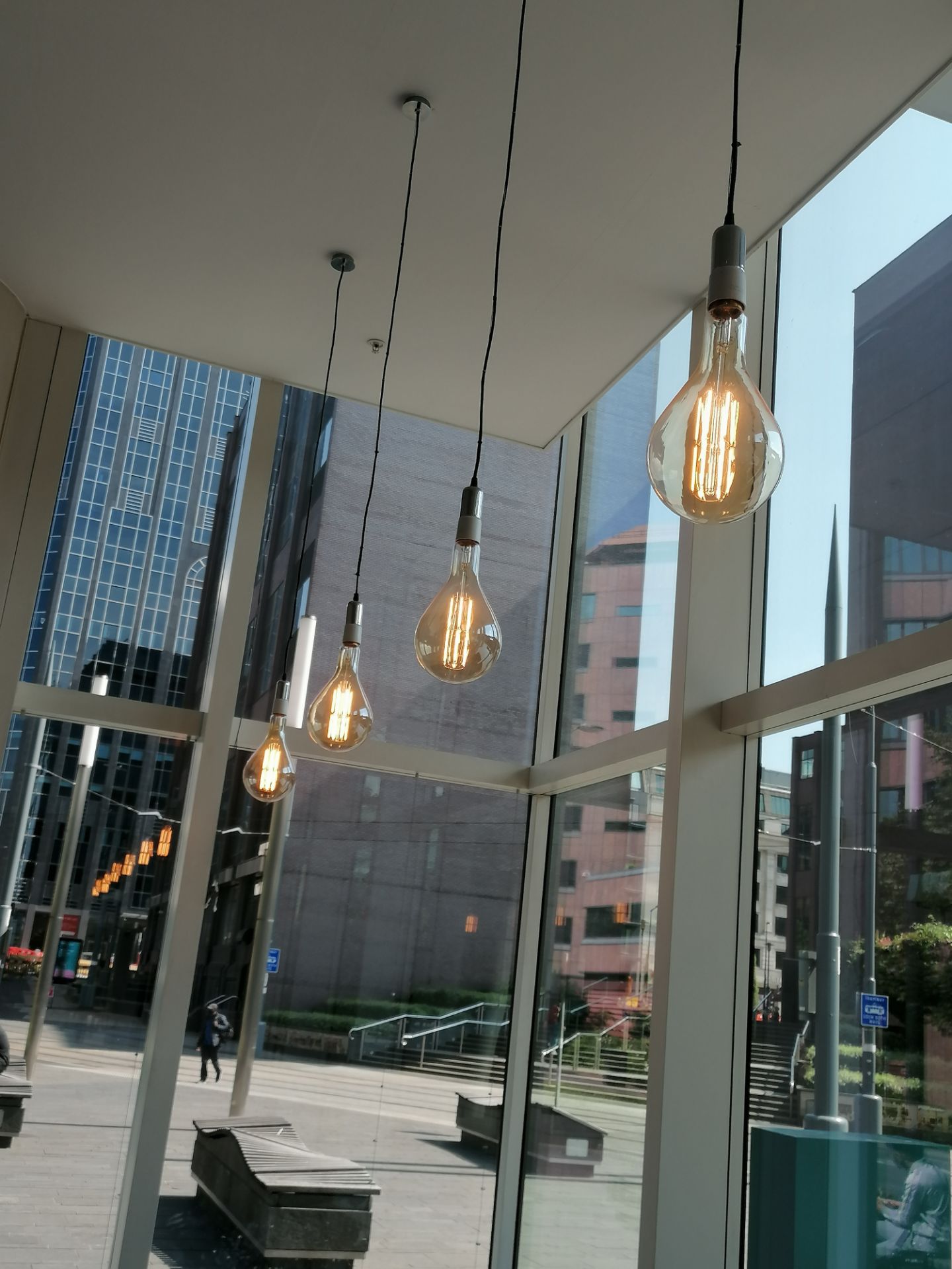 4 X Old fashioned pendant lights with decorative bulb (This lot is subject to ¬ £20 removal charge - Image 2 of 4