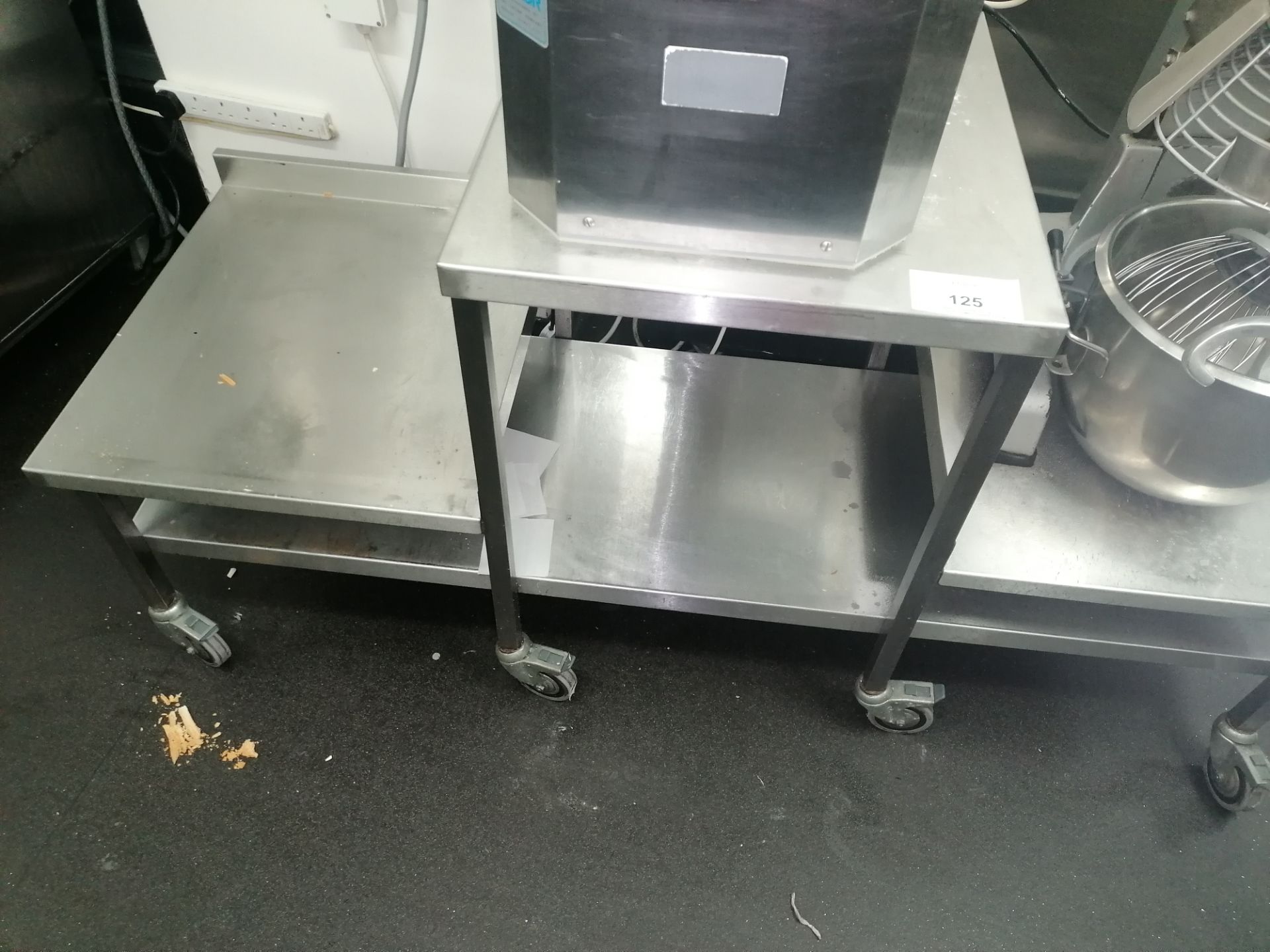 Stainless steel equipment bench with casters (cont - Image 3 of 4