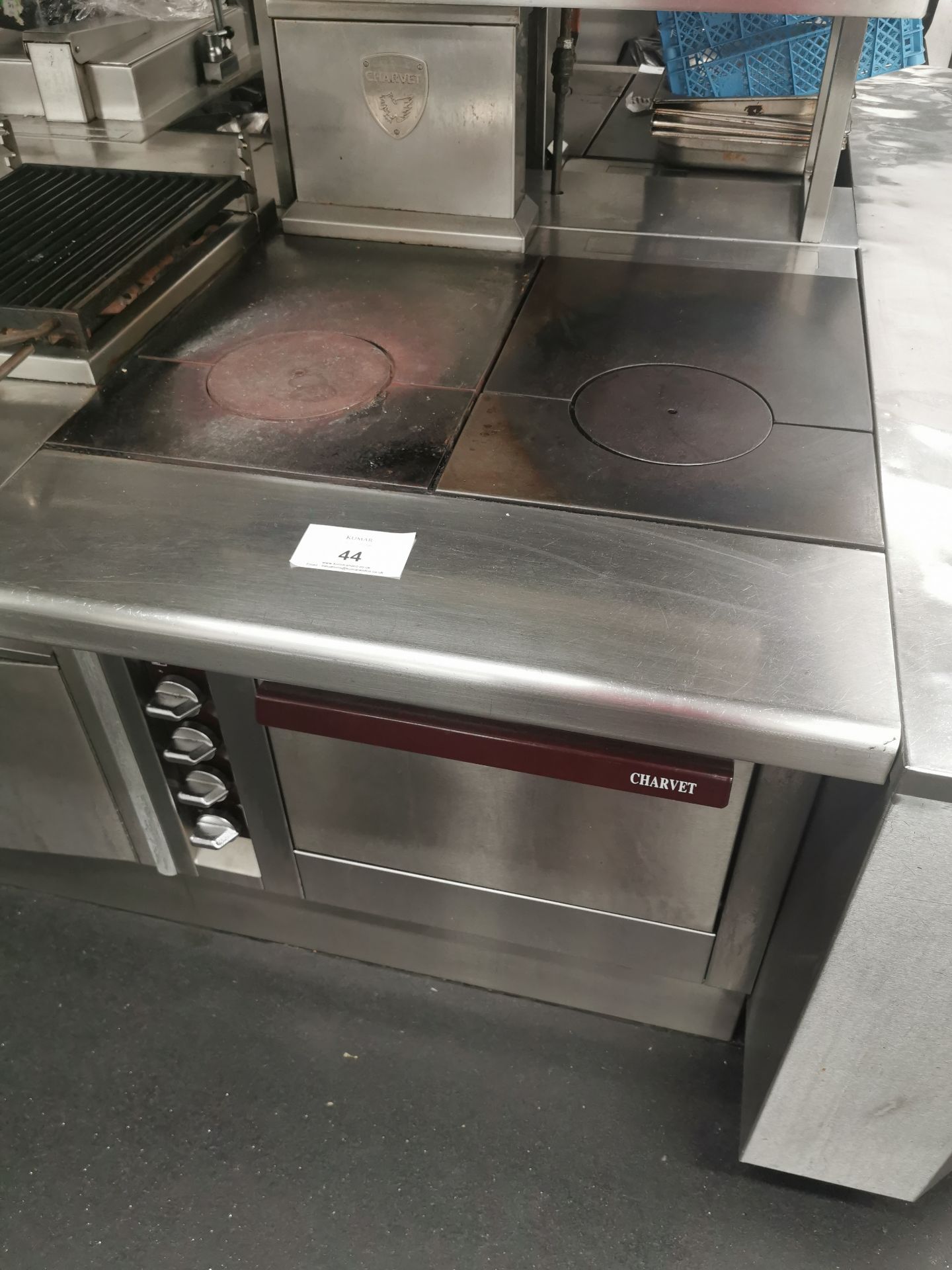 Charvet pro series twin hot plates and oven W85cm - Image 2 of 5