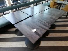 6 X Bar tables, Wooden top metal base (69cm x 62 cm x 75 cm ) (Please Note this Lot is only