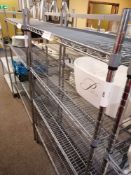 Shelving unit with 4 x shelves measuring 1.76m x 0