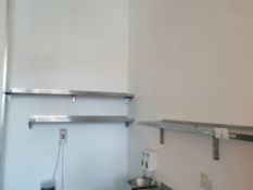 3 x stainless steel shelves (2 x 180cm x 30 cm / 1 x 150cm x 30cm) (Please Note this Lot is only