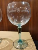 6 x Branded Bombay Sapphire glasses Boxed