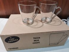 6 X Tazza Glass coffee cups Boxed & 11 latte coffe