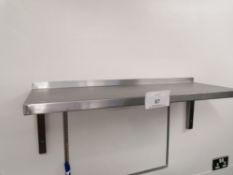 1 X Stainless steel wall mounted shelf measuring 0