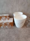 2 X Palmer & Co champagne coolers and 4 x brandy glasses (Please Note this Lot is only available for