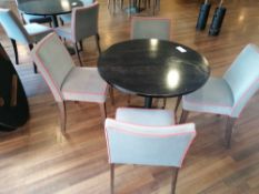 Round table 91cm x 75cm high & 4 chairs
