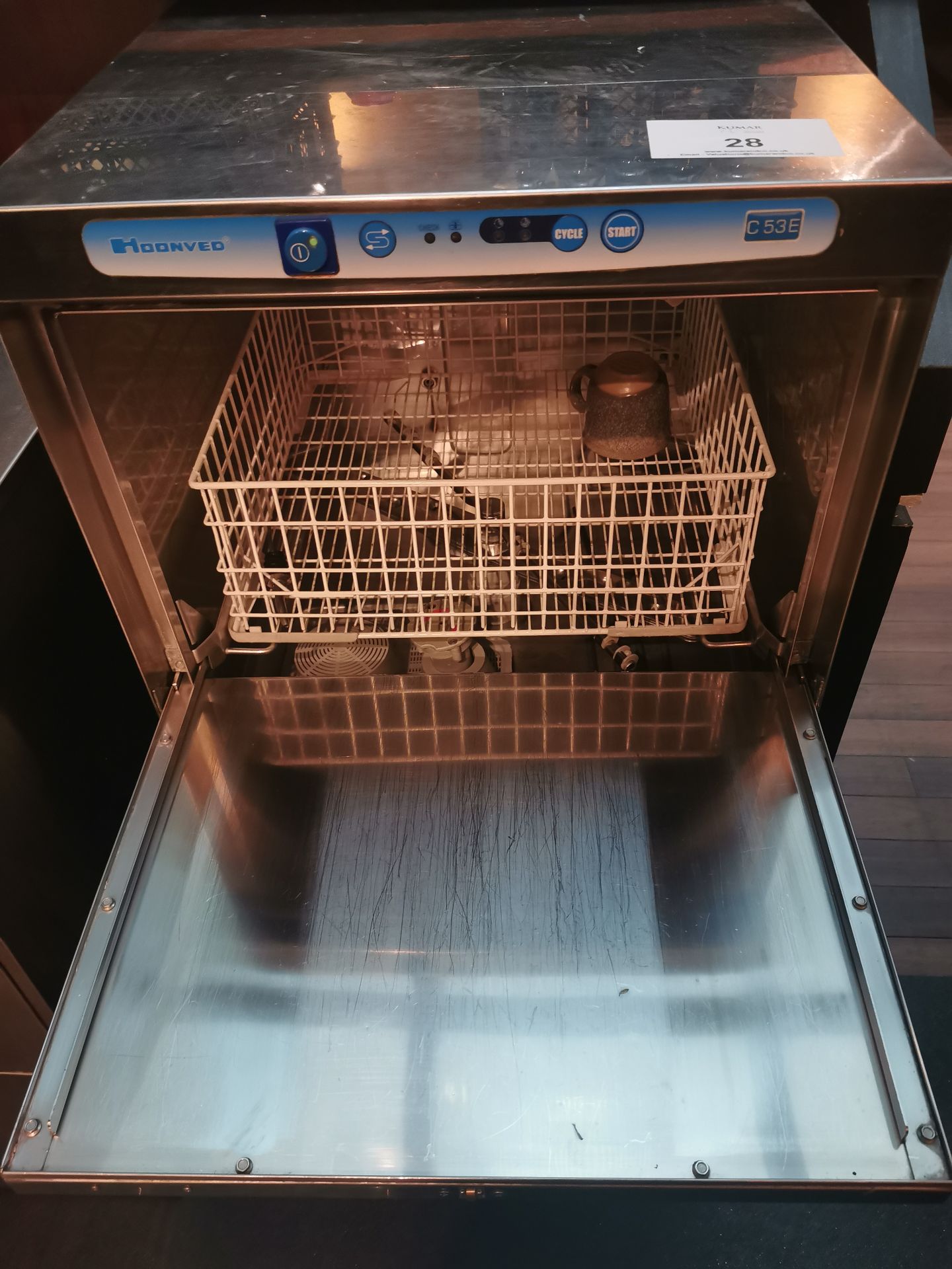 Hooved Model MC53E under counter dish washer with - Image 2 of 3
