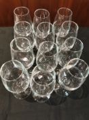 12 x Genuine Luigi Bromioli Wine tasting glasses