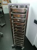 Stainless steel tray Gastronorm Pan stand on caste