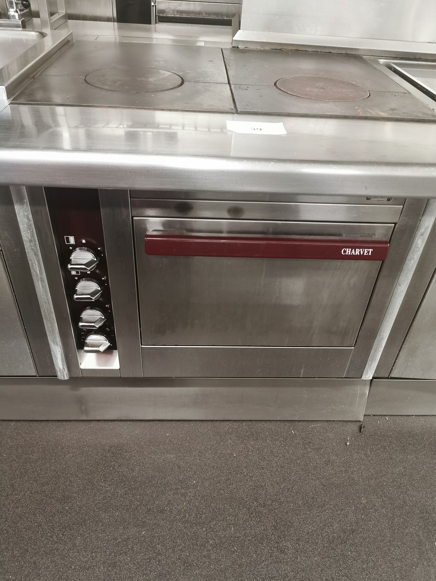 Charvet pro series twin hot plates and oven W85cm - Image 2 of 4